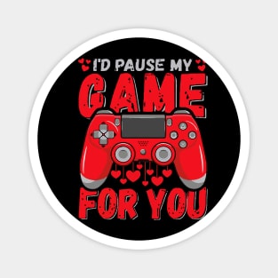 I_d Pause My Game, Mom-my Funny Valentines Day Family Feb 14 Magnet